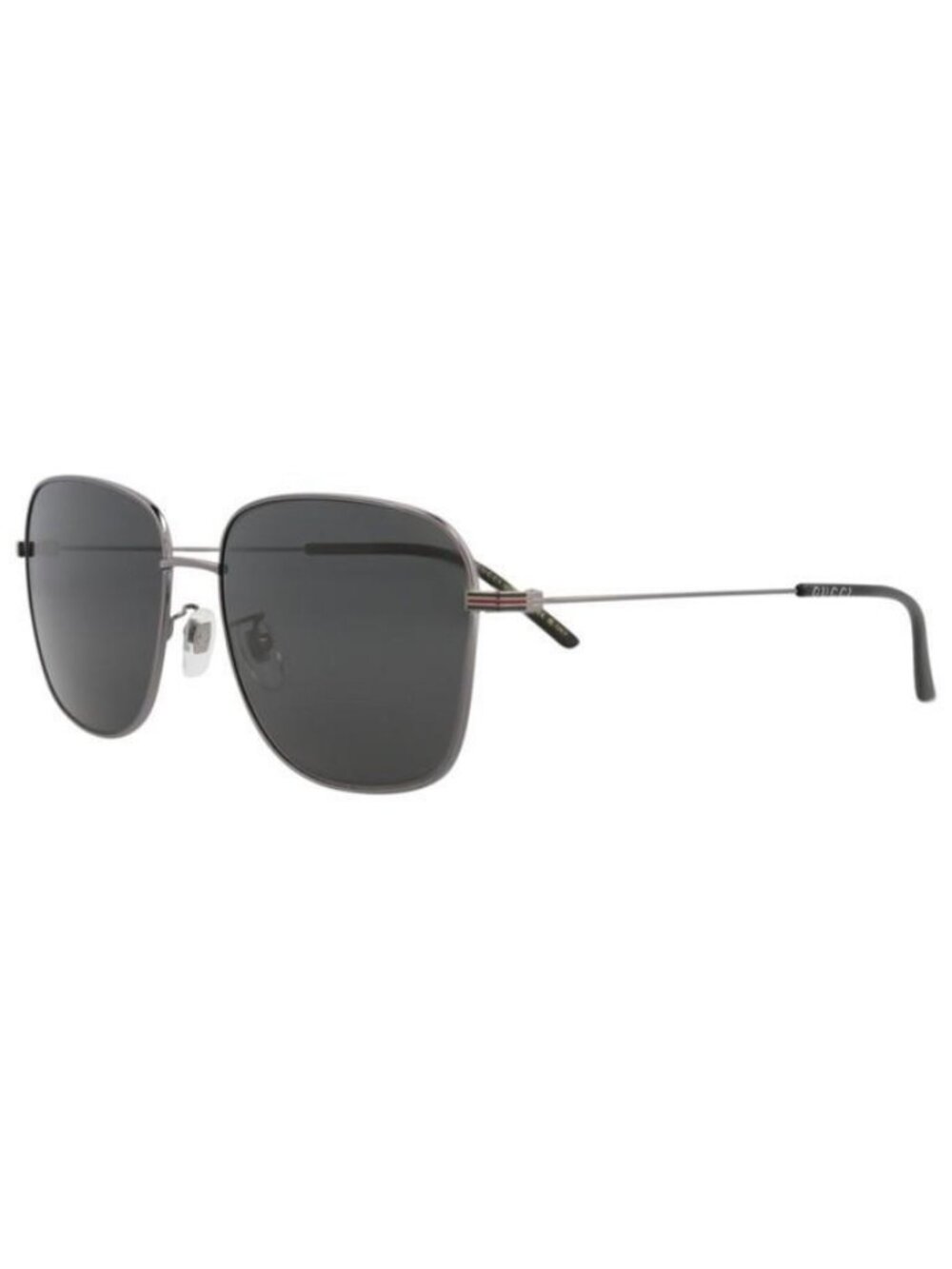New Gucci Mens Square/Rectangle Ruthenium Ruthenium Grey Fashion Designer Sungla